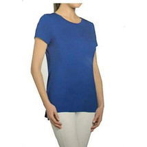 Joan Vass New York Women&#39;s Short Sleeve Tunic T-Shirt, Meridian Blue, S - £8.56 GBP