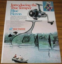 1971 Print Ad True Temper Blue Heron Fishing Reels Cleveland,Ohio - £9.39 GBP