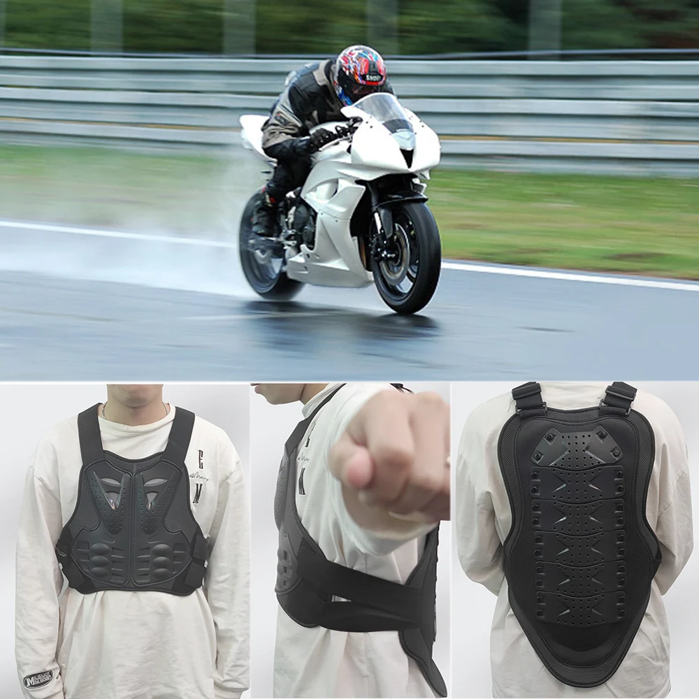 Motorcycle Armor Reflective Protection Chest Vest Covers Outdoor Racing Moto - £29.30 GBP+