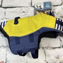 Kurgo Nantucket Stripe Dog Life Jacket Vest and Coat Yellow Sz XS NEW - £38.98 GBP