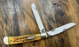 Case XX 5254SS USA Pocket Knife 6 Dot 1986 Vintage 2 Blade Bone Trapper ... - £97.33 GBP