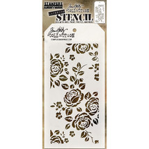 Tim Holtz Layered Stencil 4.125&quot;X8.5&quot;-Roses - £11.12 GBP
