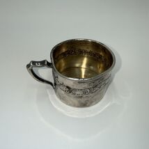 Vintage Forbes Silver Co Baby Cup Silverplate Floral Band #533 - $28.00