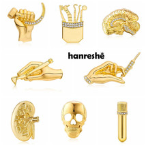 Hanreshe Medical Brooch Brain Kidney Skull Dental Lapel - £23.09 GBP