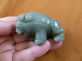 (Y-BUF-720) green Aventurine BUFFALO ranch bison gemstone carving figuri... - £13.78 GBP