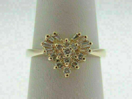 Bague de fiançailles en diamant rond et taille baguette de 1,50 ct avec... - £112.35 GBP