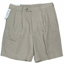 New Nicklaus Golf Shorts Tan Size 34 Pleated Mens 34X8 Casual Rayon Poly... - £15.51 GBP