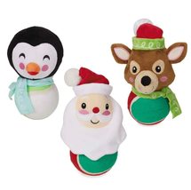 Holiday Tennis Ball Dog Toy Variety Bundle Santa and Friends Chewy Fun (Set of 3 - £10.52 GBP+