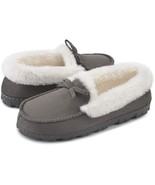 Women&#39;s Memory Foam Moccasin Slippers Micro Suede w/ Breathable Faux Fur... - $32.99