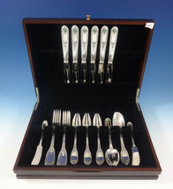 French Export Sterling Silver Flatware Dinner Set For 6 Service France 30 Pieces - £2,407.32 GBP