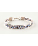 *925 Sterling Silver 9mm Multicolor Wire Bracelet  7&quot; - $736.23 MXN