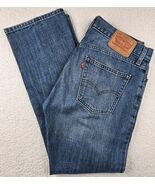 Levis 514 Jeans Mens 33x32 Blue Medium Wash Straight Leg Bootcut Denim - €20,62 EUR