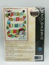 Counted Cross Stitch Kit SPREAD THE JOY Dimensions With Thread Organizer New - £8.64 GBP