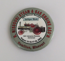 N. Missouri Steam &amp; Gas Engine Ass&#39;n 39th Annual Reunion Pin Button - $6.31