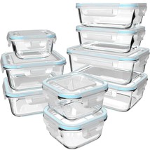 18 Piece Glass Food Storage Containers With Lids, Meal Prep Containers For Food  - £48.33 GBP