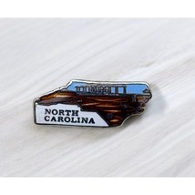 Vintage North Carolina Pin State Map Enamel Lapel Hat Souvenir - $9.99