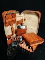 Brizard and Co Tan Lizard Leather Traveler with cutter and lighter NIB image 6
