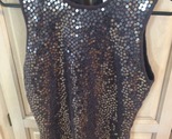 EVAN-PICONE WOMENS PULLOVER SLEEVELESS BLACK / SEQUINS TOP - SIZE SM / P  - $34.19