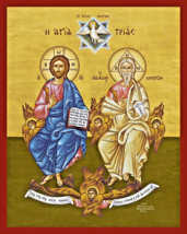 10 1/4&quot; The Holy Trinity Greek Orthodox Icon 26cm - $869.55 MXN