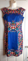 London Times Sleeveless Vibrant Floral A-Line Shift Dress Size 4 - $12.34