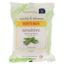 Burt&#39;s Bees Facial Cleansing Towelettes for Sensitive Skin- 30 Count - £19.17 GBP