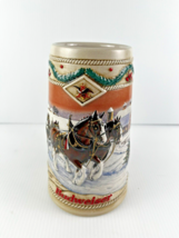 Budweiser 1996 Collectors Handcrafted American Homestead Holiday Stein B... - £7.52 GBP