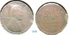 Lincoln Wheat Penny 1938 - $2.00