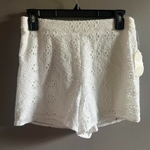 $59 nwt Altar’d State White Lace Shorts XS high waist eyelet hot pants brand new - $20.78