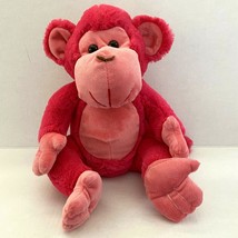 Kellytoy Pink Monkey Plush 14&quot; 2018 Colorful  Smiling Soft Stuffed Toy - $9.79