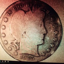 ½ Half Dollar Barber 90% Silver U.S Coin 1915 D Denver Mint 50C KM#116 - £39.41 GBP