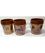 Bicentennial Mugs 1776 1976 Colonial Eagle Tapestry Patriot Decor Set of... - $15.15