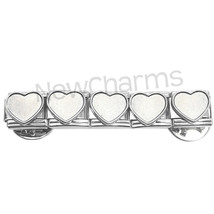 Italian Charm Heart Brooch - Wearable Pin with 9mm Links - Wholesale Pricing - £7.02 GBP