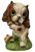 Cavalier King Charles Spaniel Puppy Dog Figure Ceramic Big Sad Eyes - $18.80