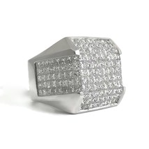 Authenticity Guarantee 
Men&#39;s Invisible Set Princess Diamond Ring 18K White G... - £8,629.04 GBP