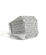 Authenticity Guarantee 
Men&#39;s Invisible Set Princess Diamond Ring 18K Wh... - £8,491.66 GBP