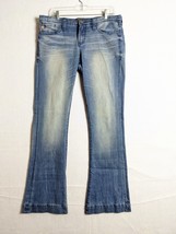 Dear John Backstage Skinny Flare Womens Jeans Distressed Size 31 Cotton Blue - £12.85 GBP