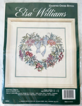 Elsa Williams Heartfelt Wreath Counted Cross Stitch Kit-NEW Sealed Floral Heart - $18.95