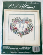 Elsa Williams Heartfelt Wreath Counted Cross Stitch Kit-NEW Sealed Floral Heart - £14.97 GBP