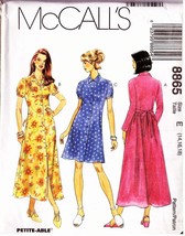 Misses' Dress in 2 Lengths 1997 McCall's Pattern 8865 Sizes 14-16-18 UNCUT - $12.00