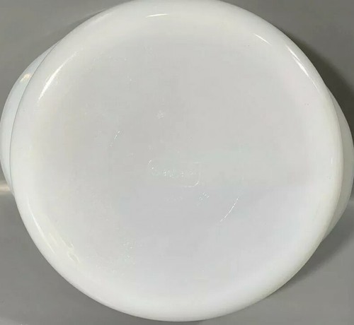 Vintage Glasbake ~ 8" Round Baking Dish ~ White Green Daisies ~ J2429 Item image 10