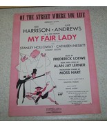 Vintage Sheet Music - ON THE STREET WHERE YOU LIVE - My Fair Lady -1956 ... - £5.53 GBP