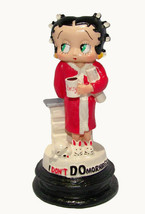 Betty Boop Bath Robe Pudgy I Don&#39;t Do Mornings Figurine 5.6&quot; H Resin - £21.90 GBP