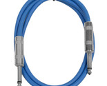 SEISMIC AUDIO - Blue 1/4&quot; TS 3&#39; Patch Cable - Effects - Guitar - Instrument - $19.99