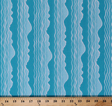 Cotton Ocean Waves Water Lake Beach Blue Cotton Fabric Print by Yard D380.19 - £9.39 GBP