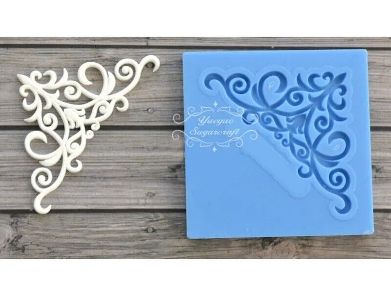 Flower Sugarcraft Silicone Mold Fondant Lace Mould Chocolate DIY Cake De... - $10.88