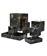 Labradorite Bathroom set / bath accessories Semi pr– 7-Piece Luxury Vani... - $28,155.26 MXN