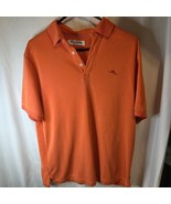 Tommy Bahama IslandZone Polo Shirt Orange S Tencel Blend Lightweight Size S - $16.99