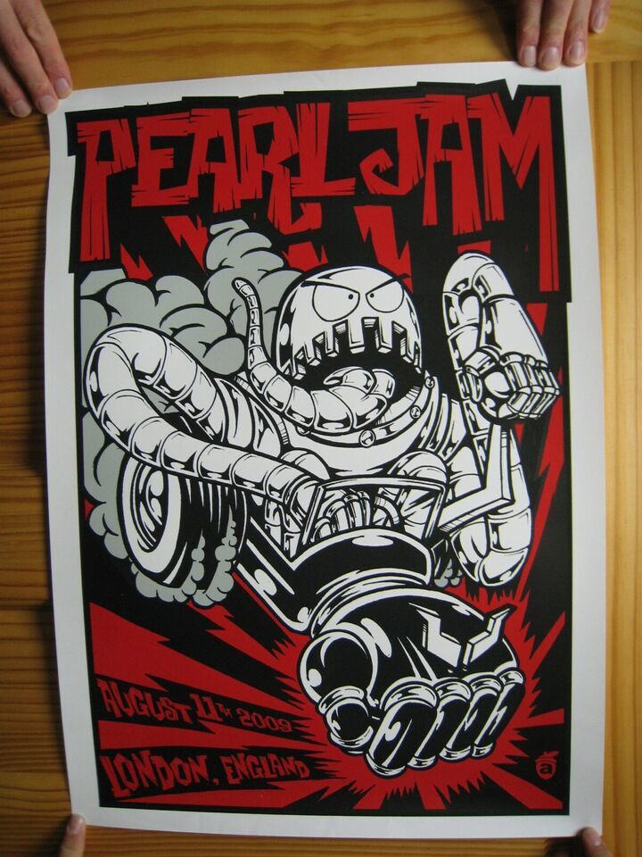 Pearl Jam Poster Silk Screen London 2009 - $181.67