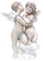 Lladro Figurine Porcelain Angels Wings Flowers Ornament - £343.82 GBP