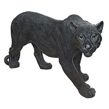 33&quot; African Black Panther Predator Garden Statue Sculpture Reproduction Replica - £136.90 GBP